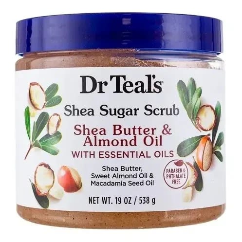 Dr Teal's - Shea Sugar Body Scrub - Shea Butter With Almond Oil - 19 Oz - 538g