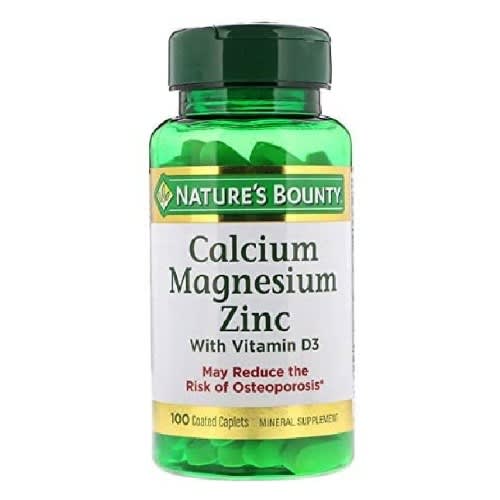 Calcium Magnesium & Zinc Supplement - 100 Caplets
