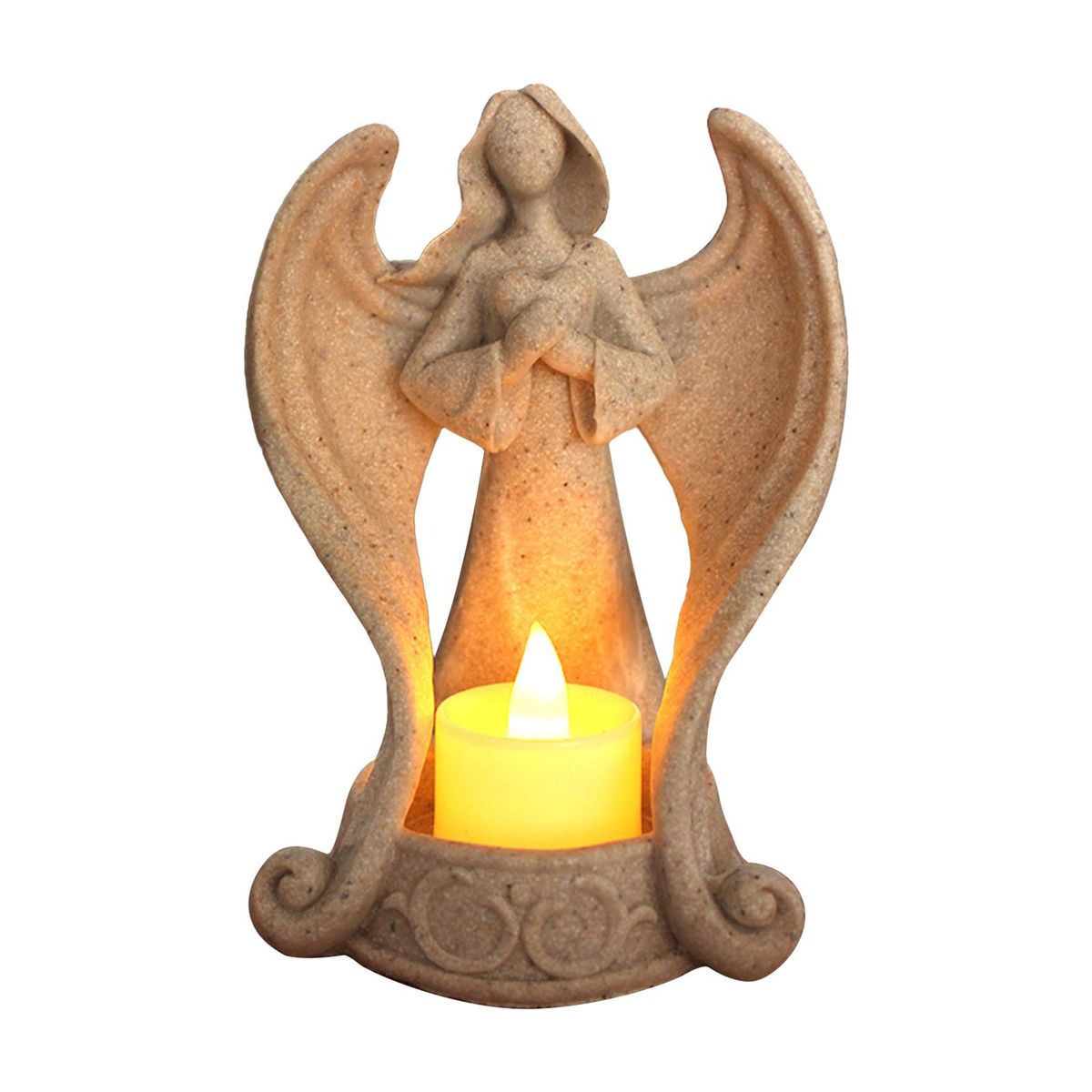 Angel Candle Holder Angel Figurines Tealight Candle Holder Commemorate Angels Candlestick for Home Decoration Party  Memorial Tribute Remembrance Funeral
