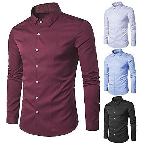 Set Of 4 Office Plain Men Cooperate Shirts