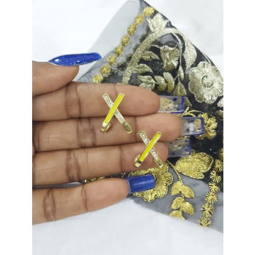 X Designed Earring