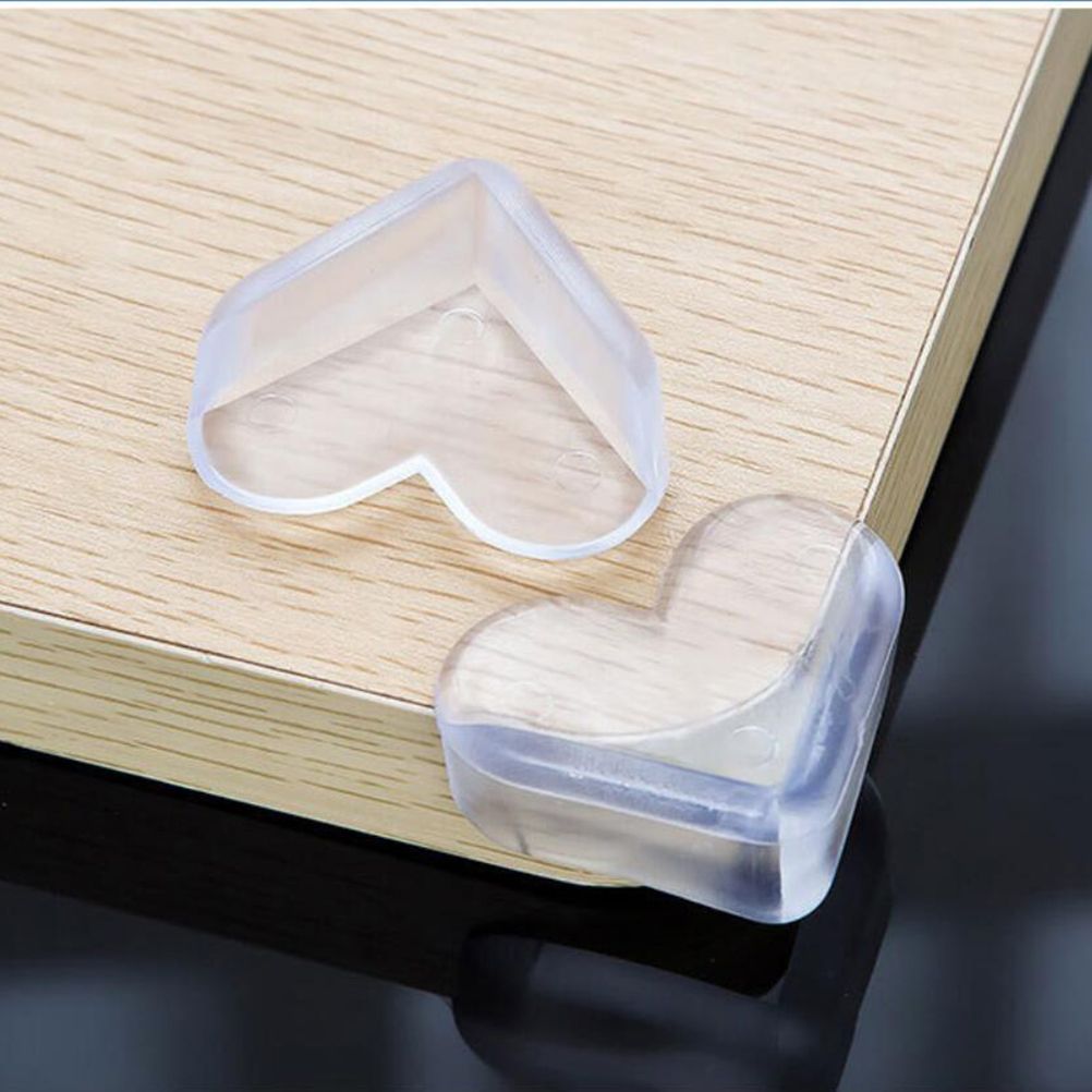 4PCS New Love Heart Desigh Baby Safety Silicone Protector Table Corner Edge Guards Cover Children Anti Collision 5*4*2CM