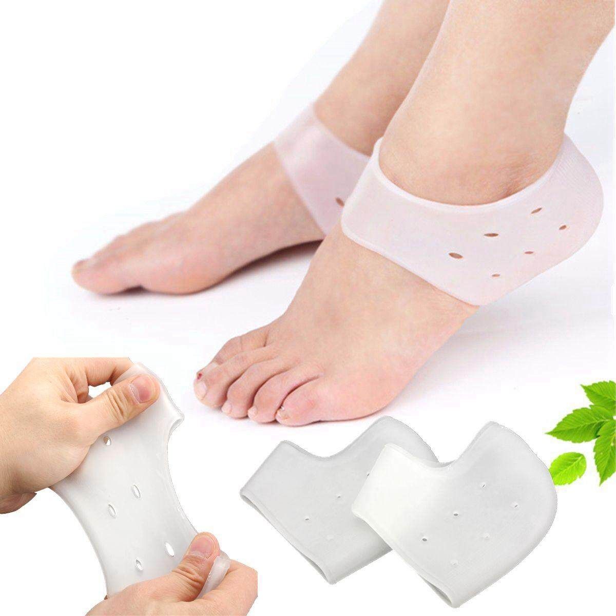 1Pair Silicone Heel Socks Cracked Foot Skin Care Pain Relief