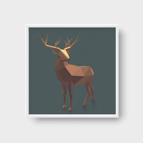 Wall Art Digital Print 30" By 30"-ready To Hang Plain White Glass Frame 2023