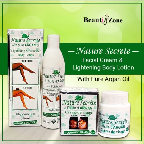 Nature Secrete With Pure Argan Oil Body Lotion And Face Cream Set