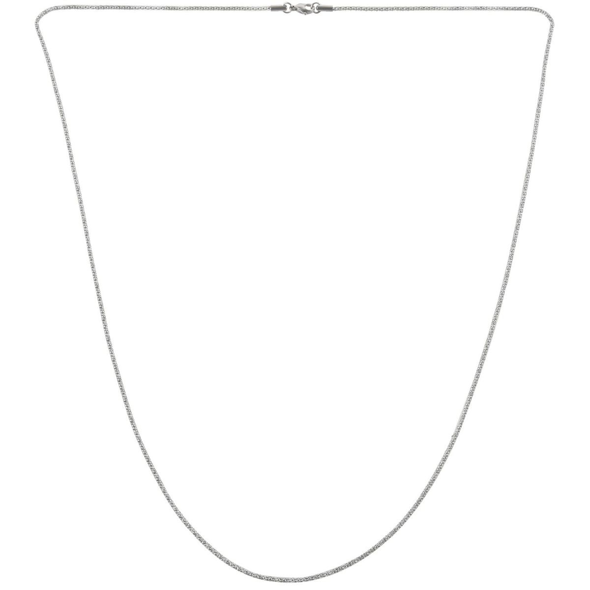 Jewelry Chain stainless steel armor chain neck Silver - 2 mm wide - 80 cm long