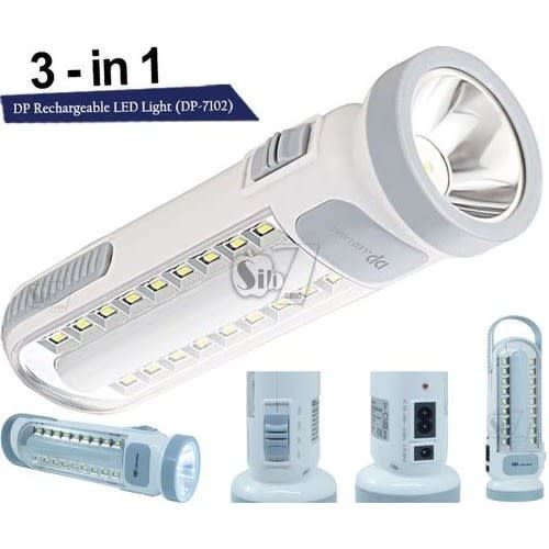3 In 1 Dp-7102 Rechargeable Emergency Torch Light - 48 Led S - 6w