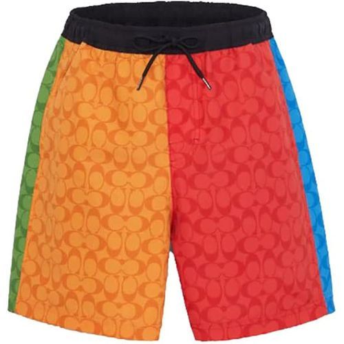 COACH Men's Signature Swim Trunks Shorts Bathing Suit