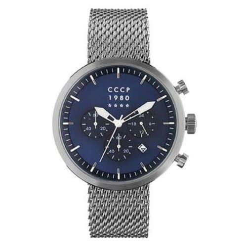 Kashalot Dress Silver & Blue Mesh Wristwatch