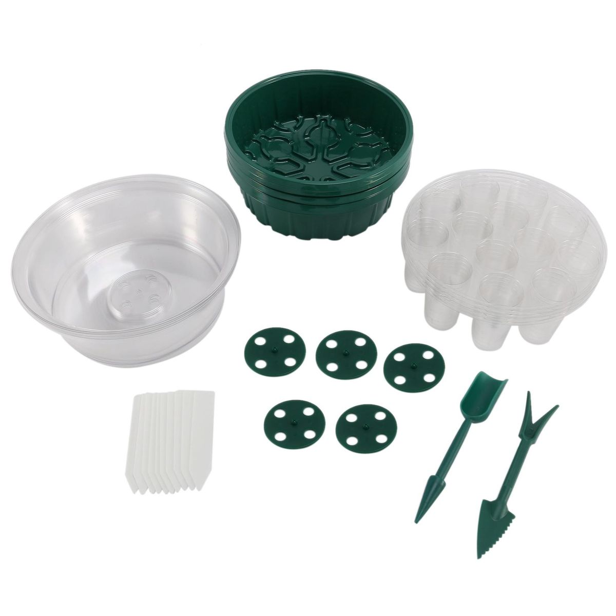 Seed Starter Tray,Humidity Adjustable with Dome and Base Greenhouse Grow Tray Mini Propagator for Seeds Growing Starting