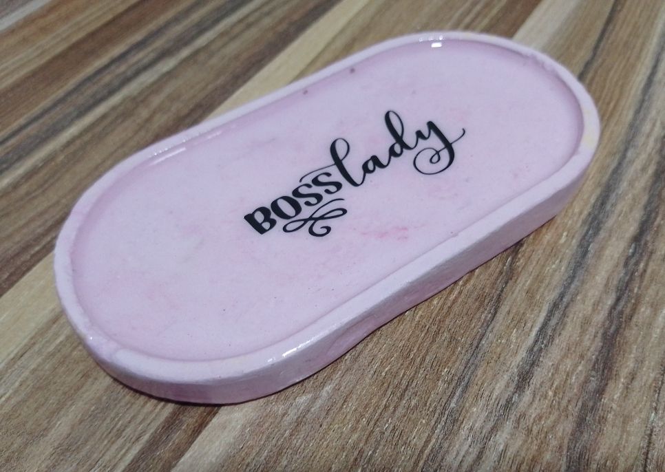 Boss Lady Stone Decorative Oval Tray