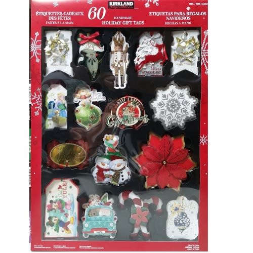 Handmade Holiday Gift Tags - 60 Count - Multicolor