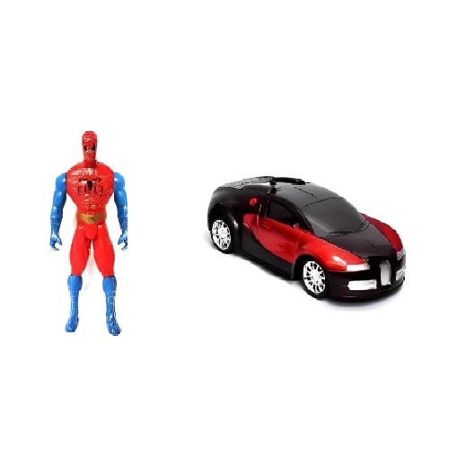 Spider Man Super Hero Toy +  Battery Powered Siren Toy Car