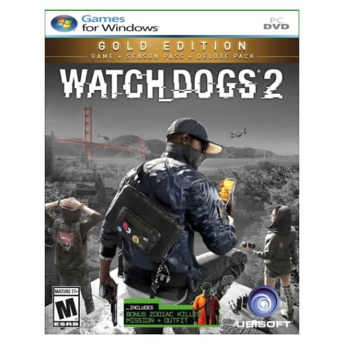 Watch Dogs 2 Gold Edition PC Game DVD Disks + Free Gift.