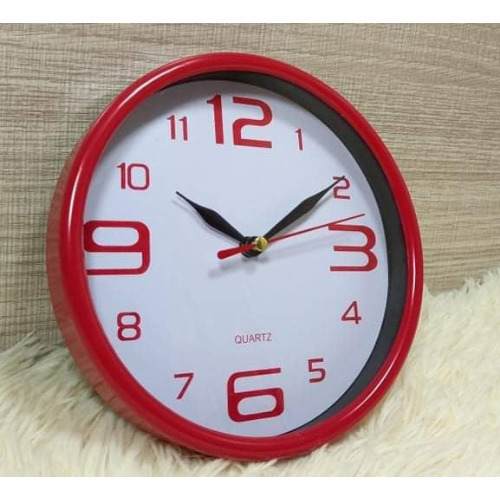 Wall Clock With Plastic Frame -16cm
