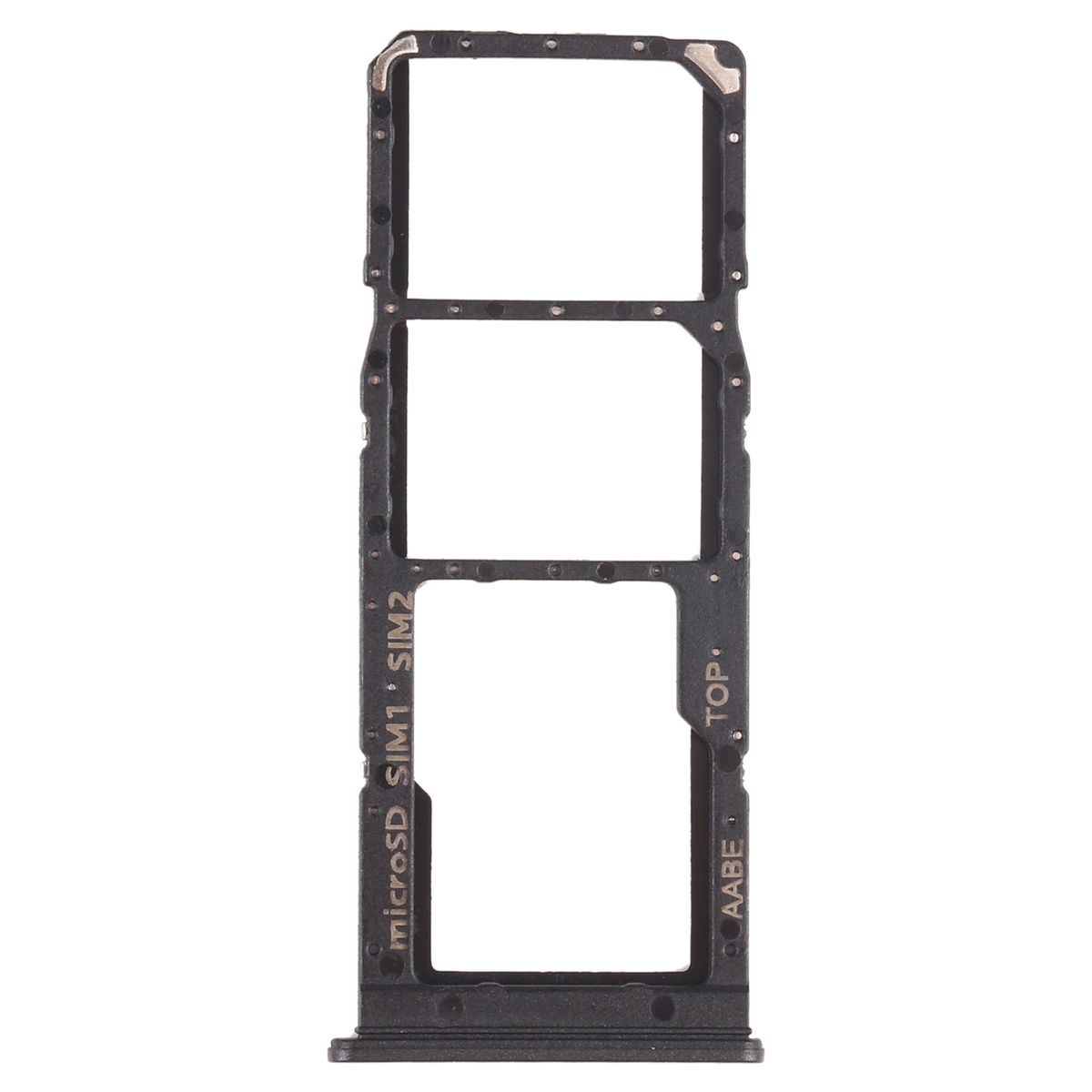 SIM Card Tray + SIM Card Tray + Micro SD Card Tray For Samsung Galaxy A12 SM-A125(Black)