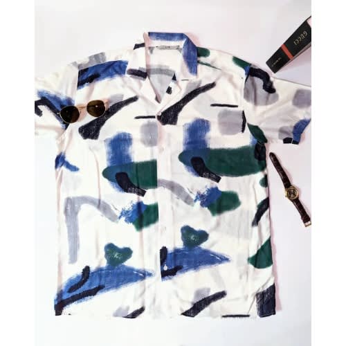 Lc Walkiki Men's Regular Fit Patterned Viscose Shirt