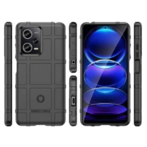 Rugged Shield Back Case For Redmi Note 12 Pro Plus 5g - Black