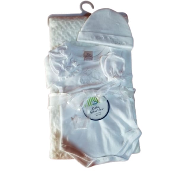 Baby Blankets With Bodysuit, Cap, Mitten And Sock