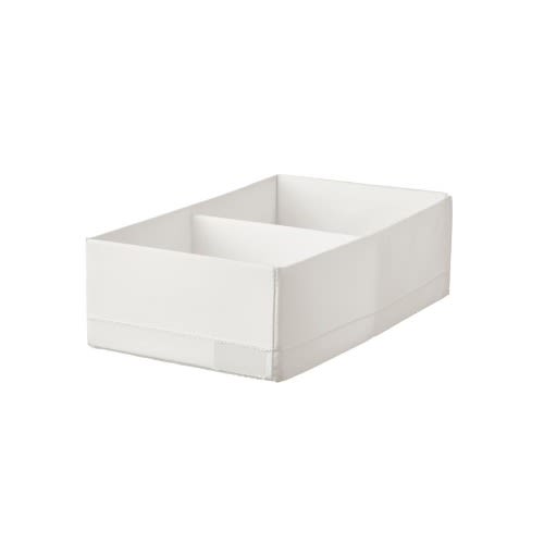 Stuk Box With 2 Compartments - 20x34x10 Cm- White