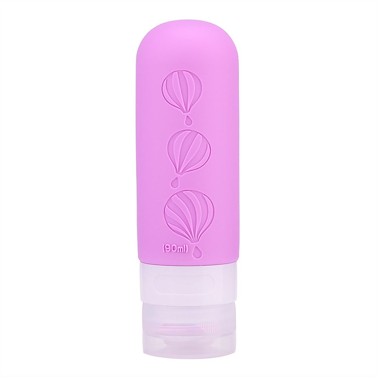 Drip-free Valve Travel Bottle Leak-proof 90ml Silicone for Travel Rose Red
