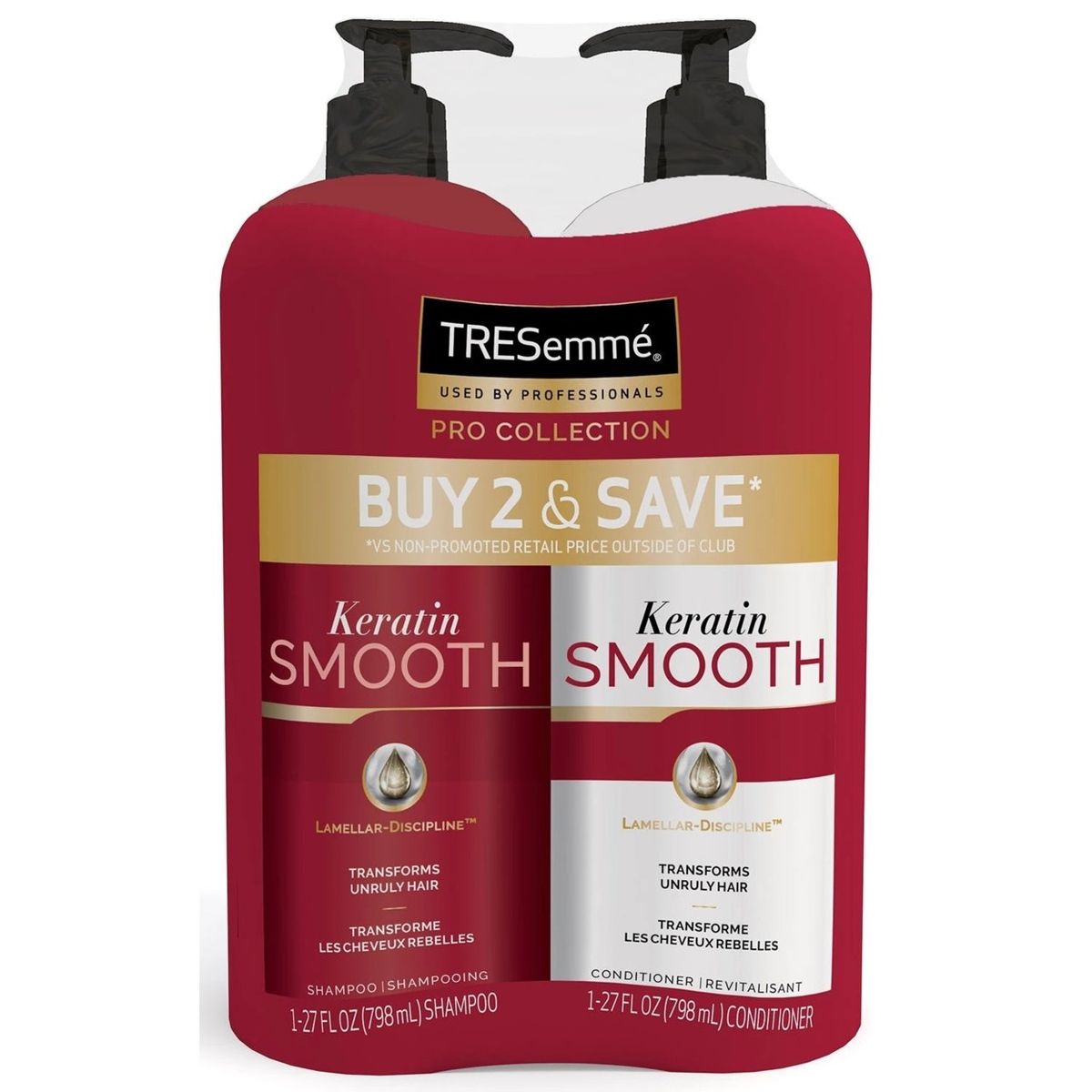 Keratin Smooth Shampoo & Conditioner - 798ml