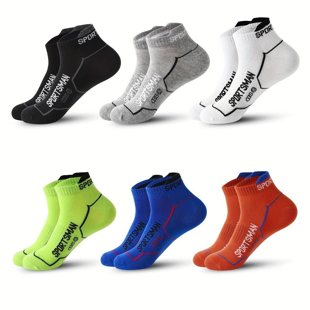6pairs Men's Comfy Striped Low Cut Athletic Ankle Socks