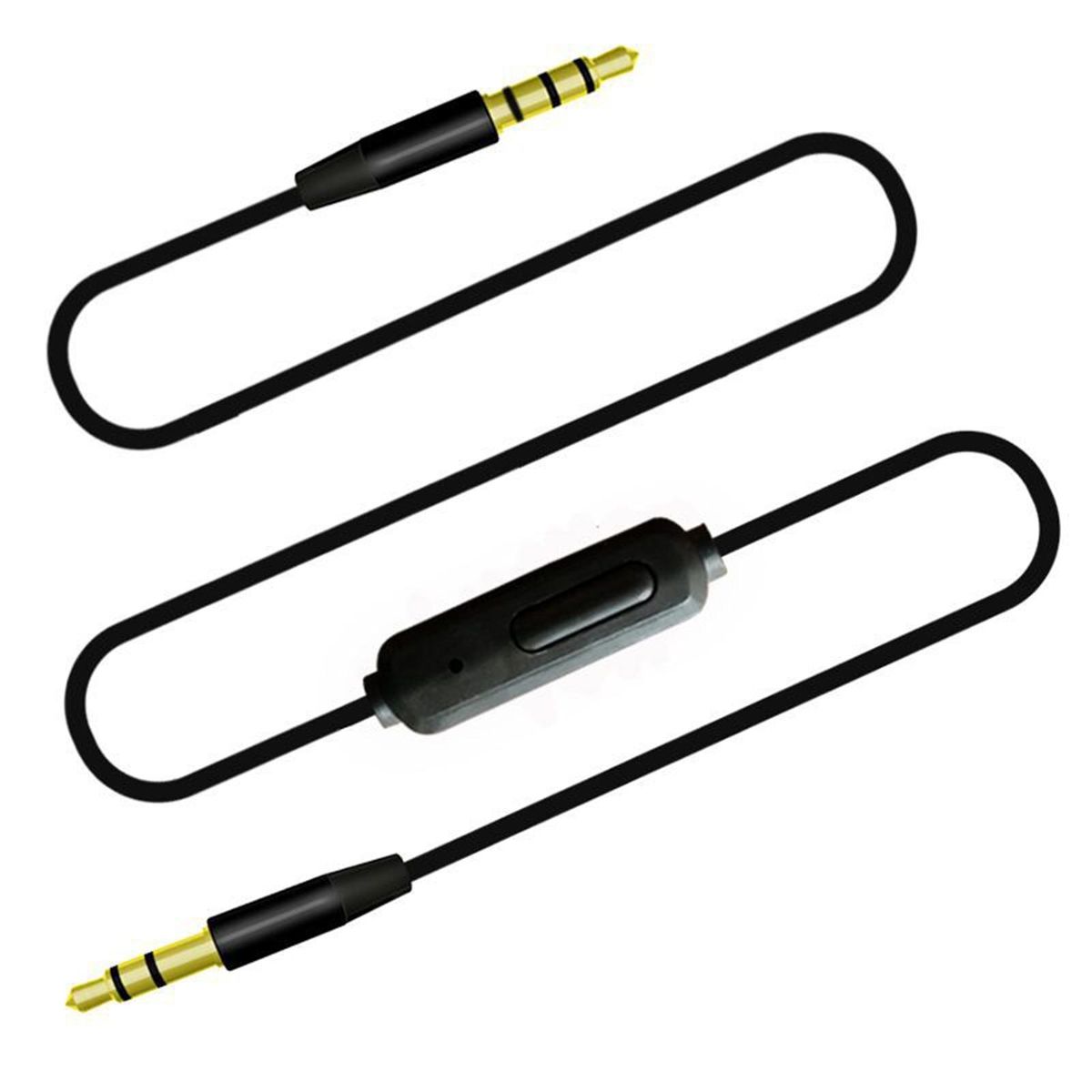 Audio Cable Male to Male AUX Cord Adapter Black