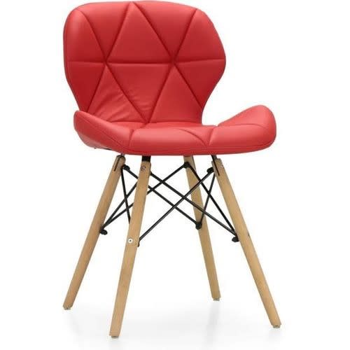 Leather Dining Chair With Wooden Leg