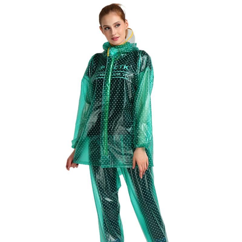 Clear See Through Hooded Long Raincoat Festival Rain Coat