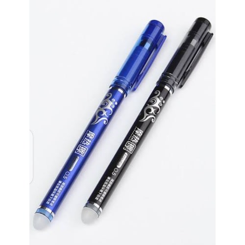 12pcs Gp-688 0.5mm Erasable Pen - Blue And Black