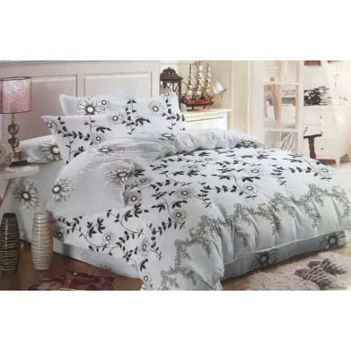 Floral Bedsheet With 4 Pillowcases - 100% Turkish Cotton