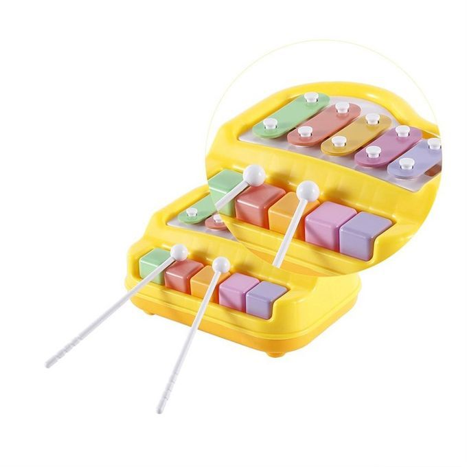 Musi Al Toy Edu Ational Piano Musi Toy With Two Piano Sti Ks For Baby Kids-yellow