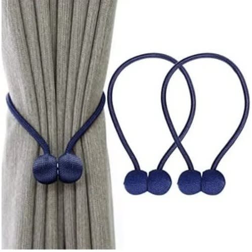 Magnetic Curtain Tiebacks Clip - 2 Pieces - Blue