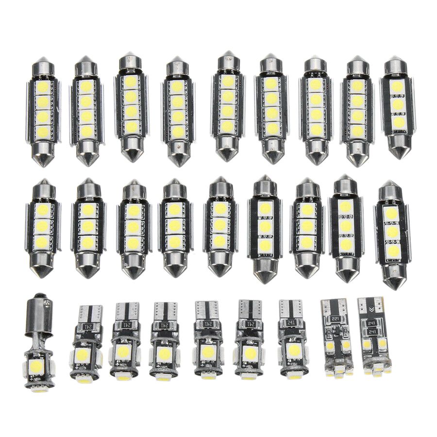 27Pcs White In-Car Led Light Kit For Mercedes-Benz E-Class