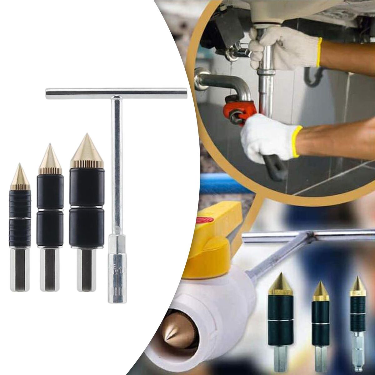 Hot-Melt Water  Water Pipe Repair 3 Pieces Set