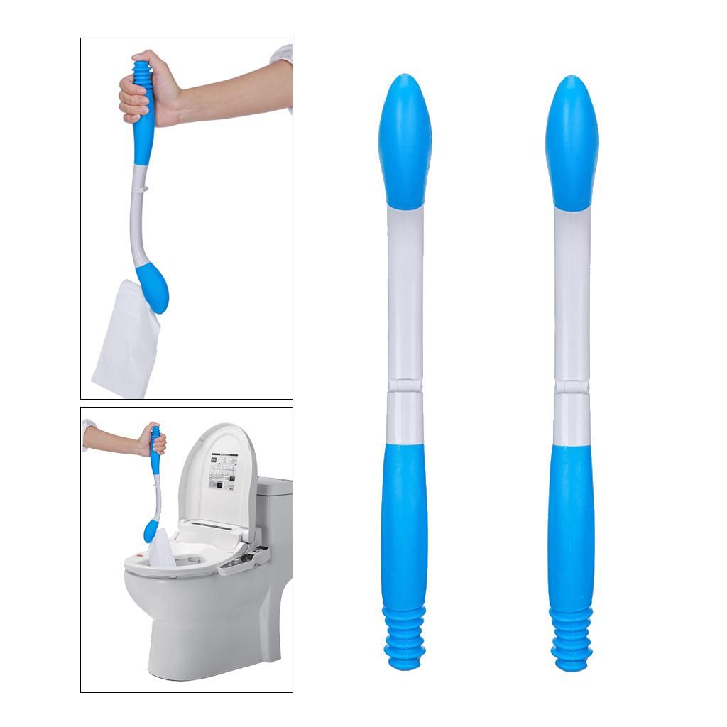 2x Foldable Bottom Wiper Holder Toilet Incontinence Aid