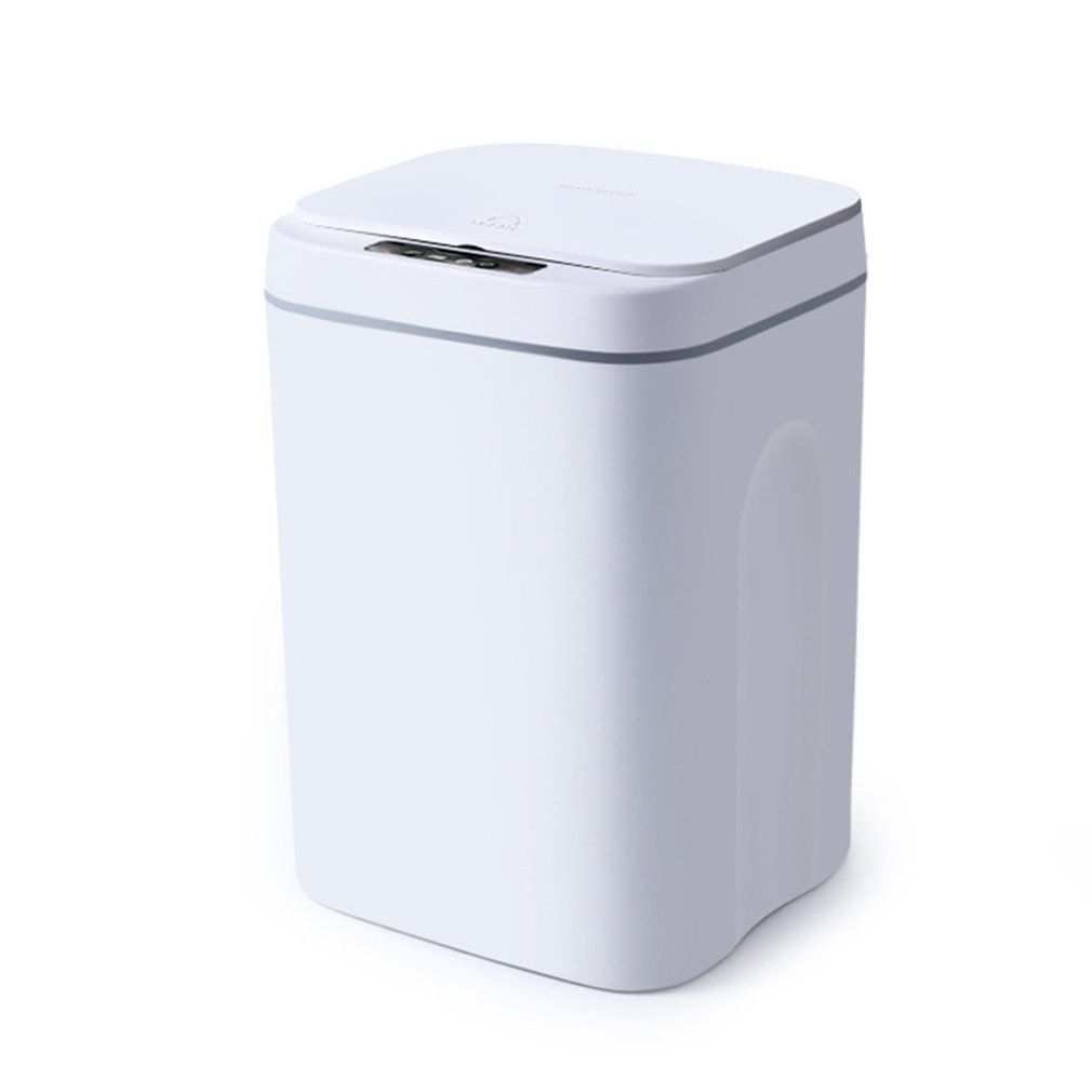 Smart Trash Can Rubbish Bucket Can Motion Sensor Touchless Inductive Trash Can-white-27.5 * 20.5 * 21.5cm
