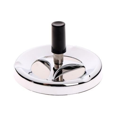 Ashtray With Spinning Tray Stainless Steel Round Push Down Cigarette Windproof Ashtray Home Office Hotel Smoking Accessories