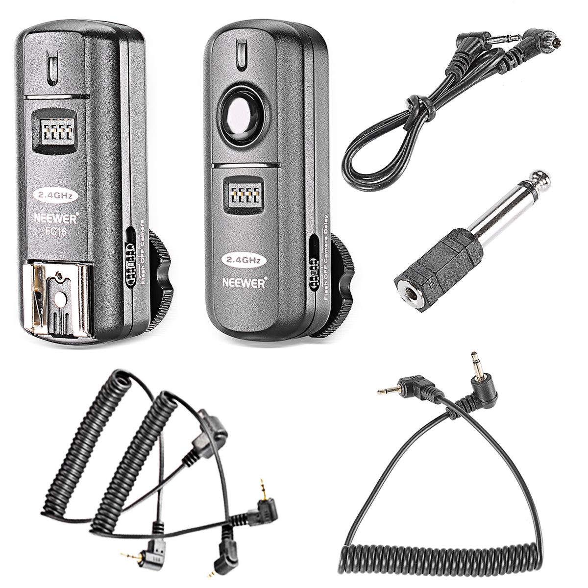 FC-16 Multi-Channel 2.4GHz 3-IN-1 Wireless Flash/Studio Flash Trigger With Remote Shutter For Canon Rebel T3 XS T4i T3i T2i T1i Xsi EOS 1100D 1000D 700D 650D 600D 60D 550D 500D 450D 100D, EOS 1D Mark IV 1D Mark III 5D Mark III 5D Mark II 50D 40D 30