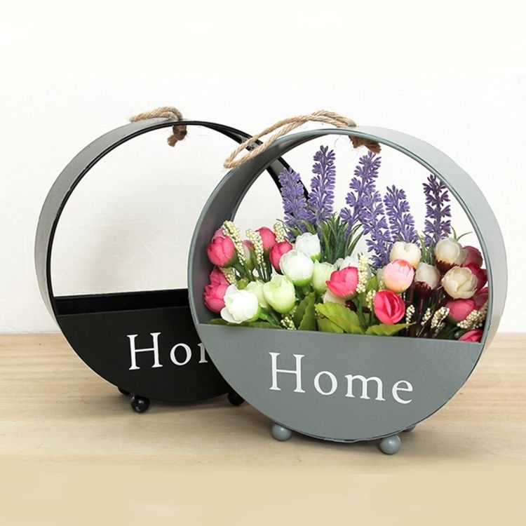 2 PCS Indoors Iron Hanging Plant Pots