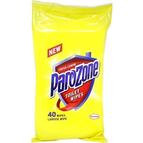 Fresh Lemon Toilet Wipes 40 Per Pack X3