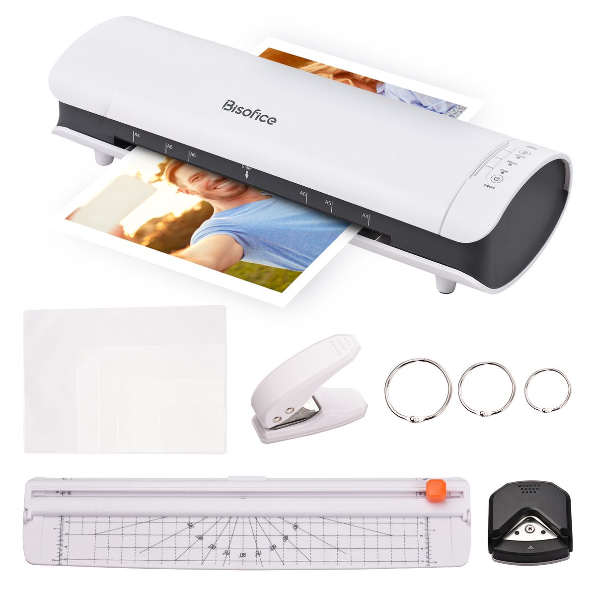 SL988 Desktop Laminator Machine Set A4 Size 6IN1