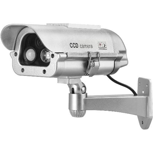 CCD Camera Solar Powered Dummy CCTV Camera With Flashing LED Light