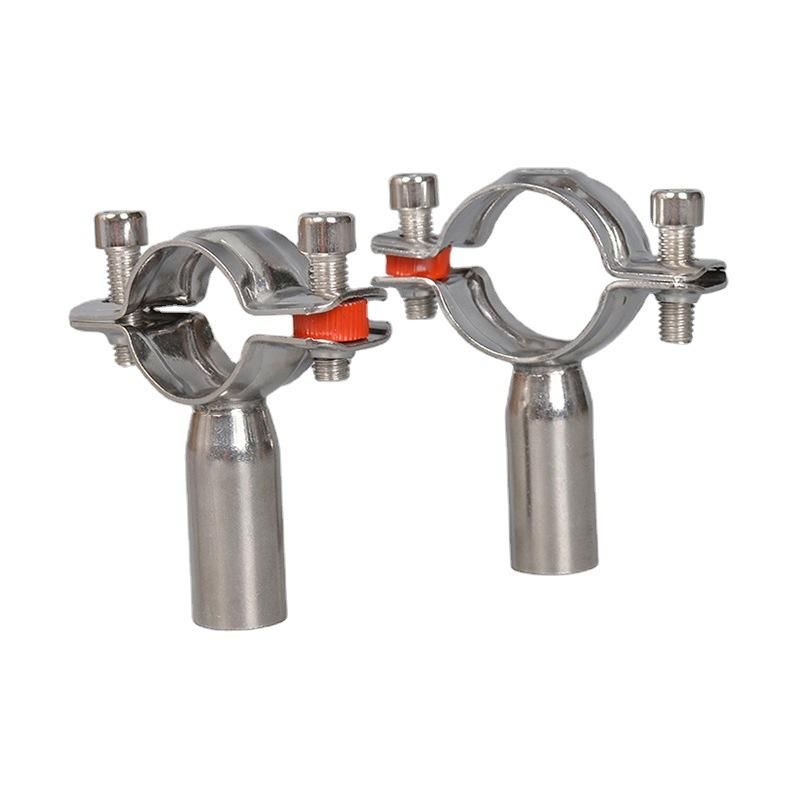 Double Clamp Sanitary Double Bending Pipe Fittings Pipe Fixing Clip Buckle Water Pipe Clamp Fixing Pipe