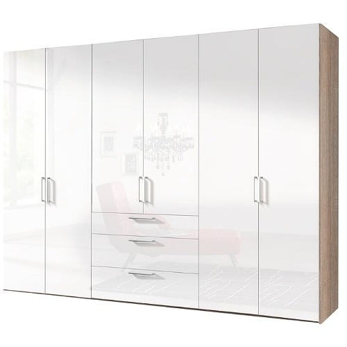 6 Door Wardrobe -  2 Mirror