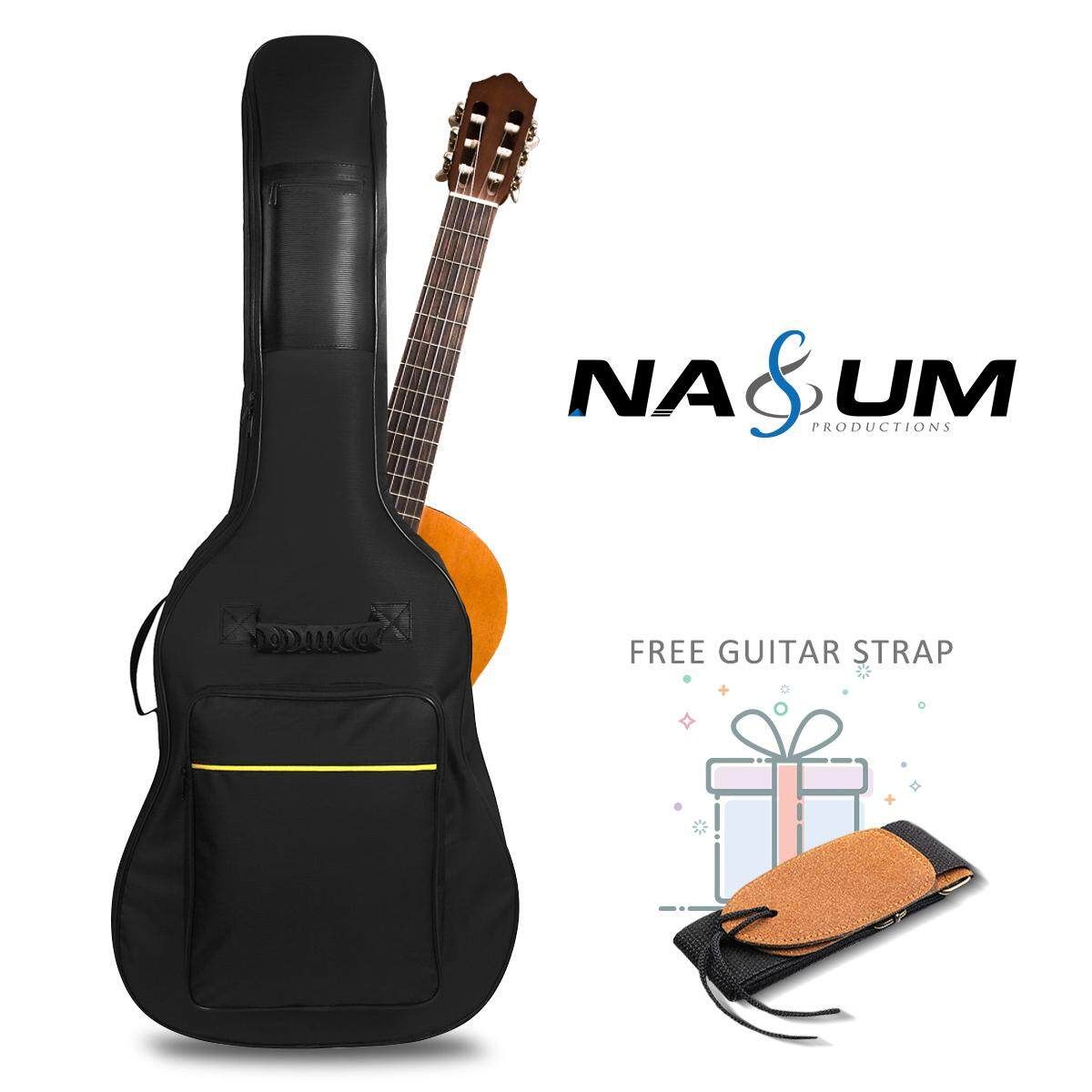Black 41 Inch Guitar Bag Material 600D Oxford Cloth Bottom Plus Rubber Packing Size 38*30*5cm Neutral Packaging Including An Adjustable Guitar Strap