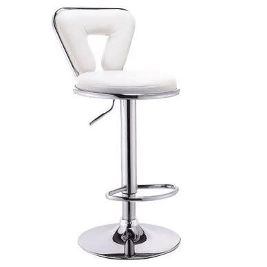 Adjustable Height Swivel Bar Stool - White