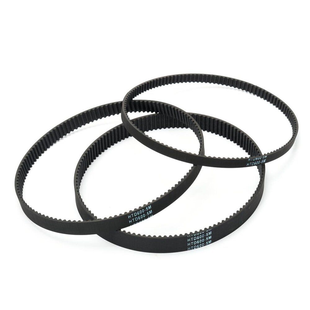 HTD5M-600 Black Timing Rubber Drive Belt Arc Teeth 10/15/20mm Width 1/5'' Pitch 20mm