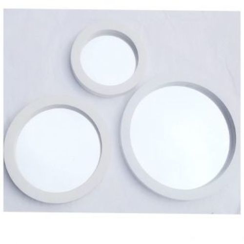 White 3-Piece Round Decorative Wall Mirror
